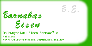 barnabas eisen business card